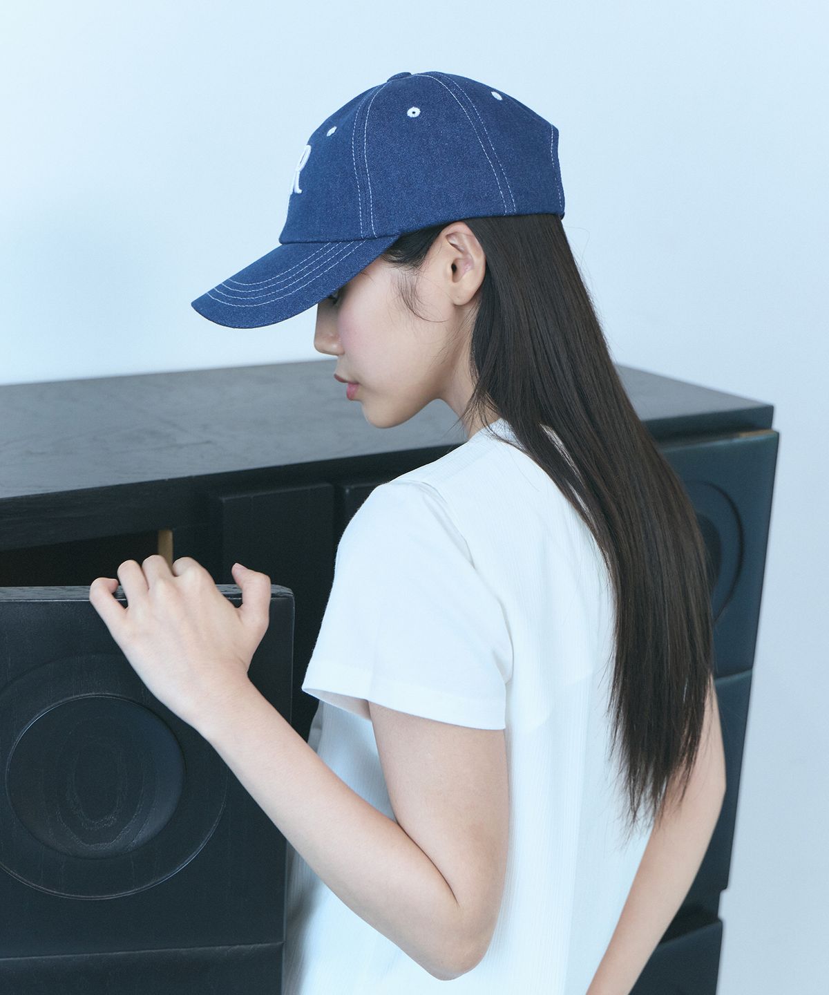 오아트(OART) Signature Typo Stitch Cap [INDIGO BLUE]