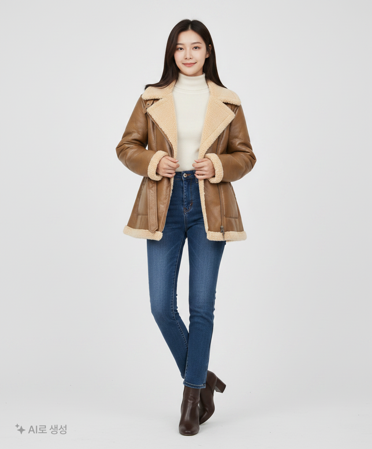 비터셀즈(BITTERCELLS) [리퍼브]킨 무스탕 자켓-브라운
