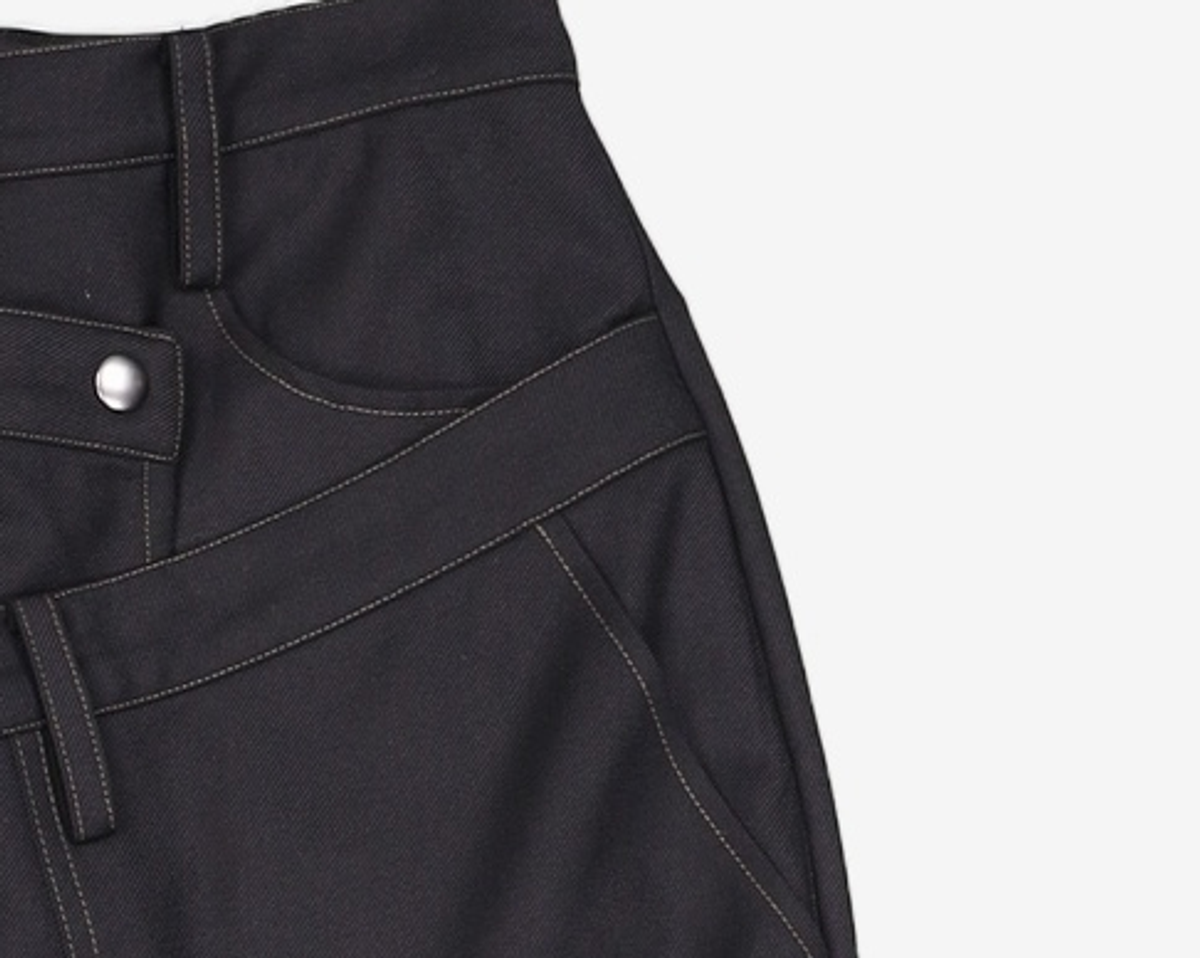 앤더슨벨(ADSB ANDERSSON BELL) CROSSOVER WRAP TAILORED TROUSER apa862w(BLACK) 36