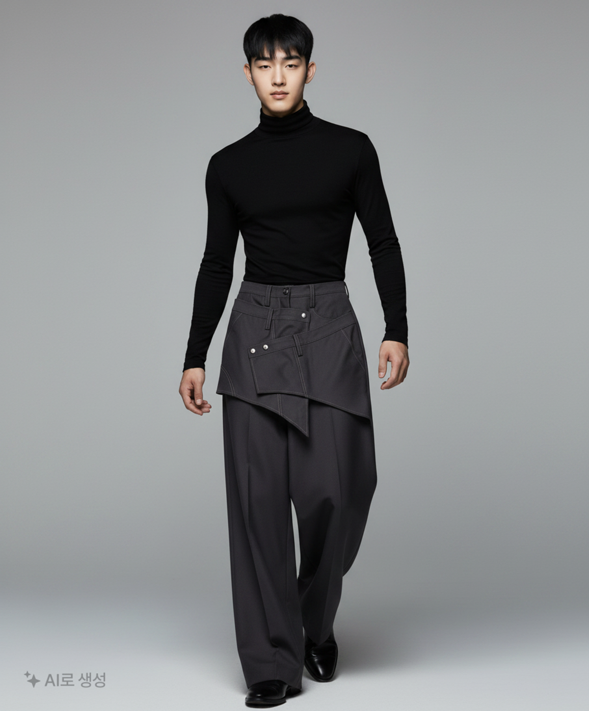 앤더슨벨(ADSB ANDERSSON BELL) CROSSOVER WRAP TAILORED TROUSER apa862w(BLACK) 36