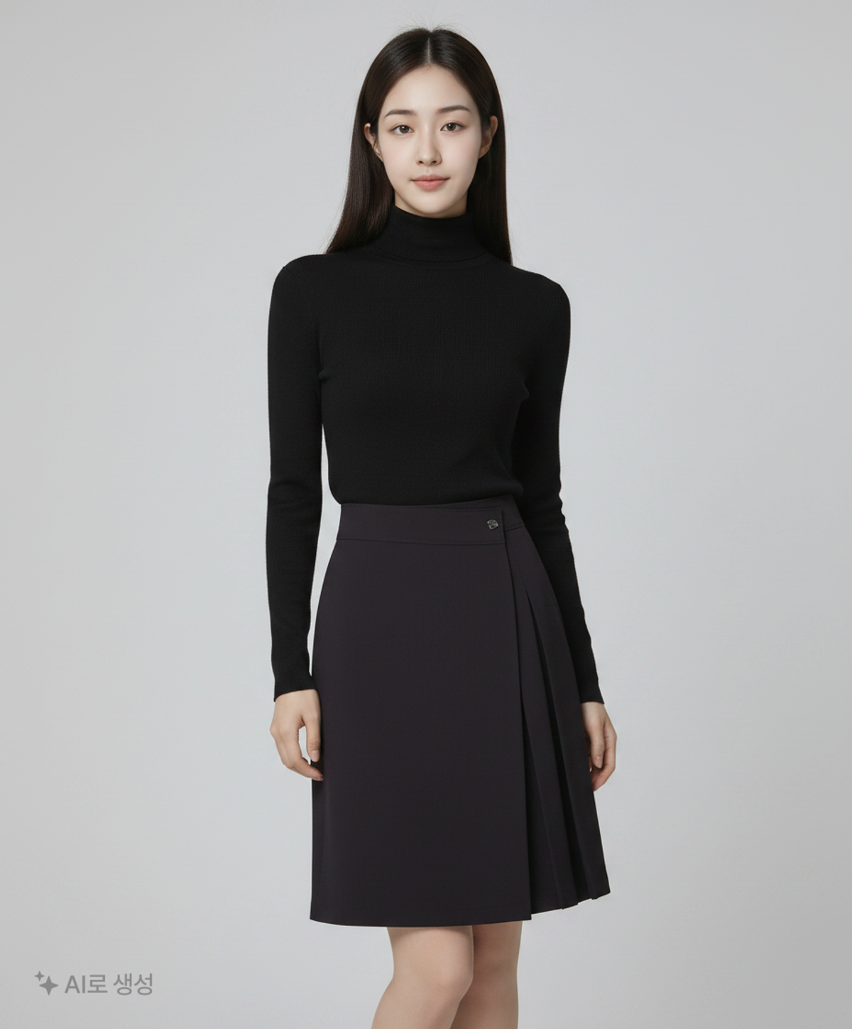 미쏘(MIXXO) 옆주름 포인트 롱 스커트 MIWWHC104B 20