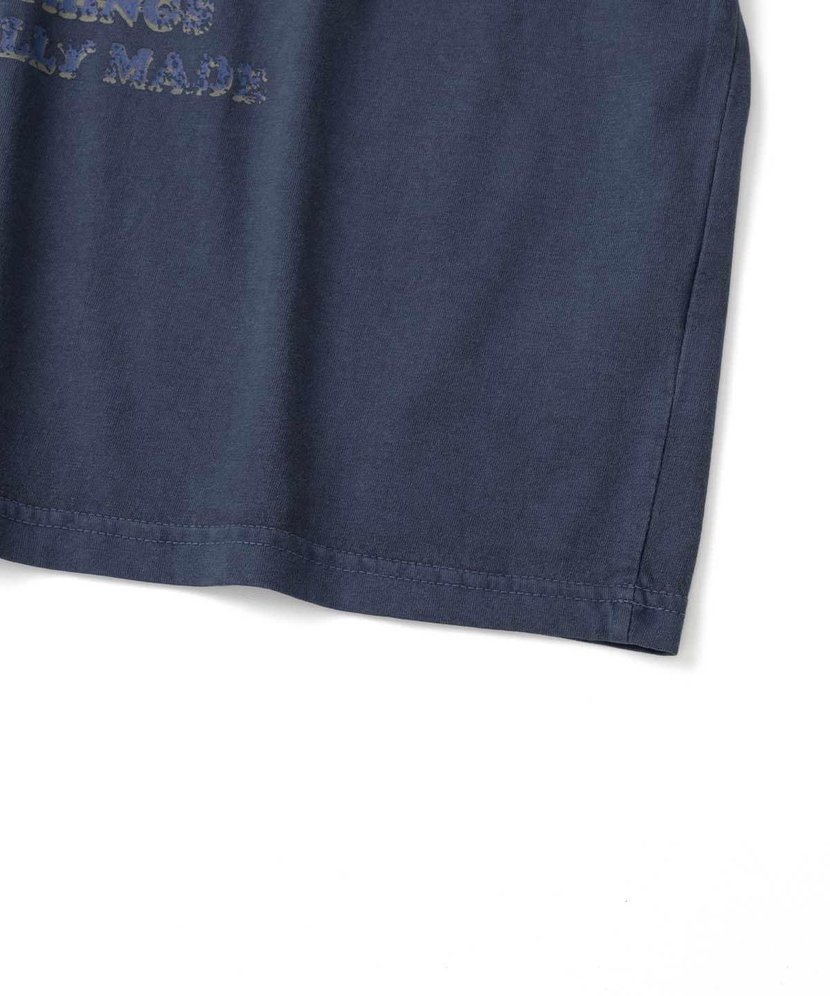 니티드(KNITTED) (UNISEX) 피그먼트 팜트리 그래픽 티셔츠 CROP BLUE