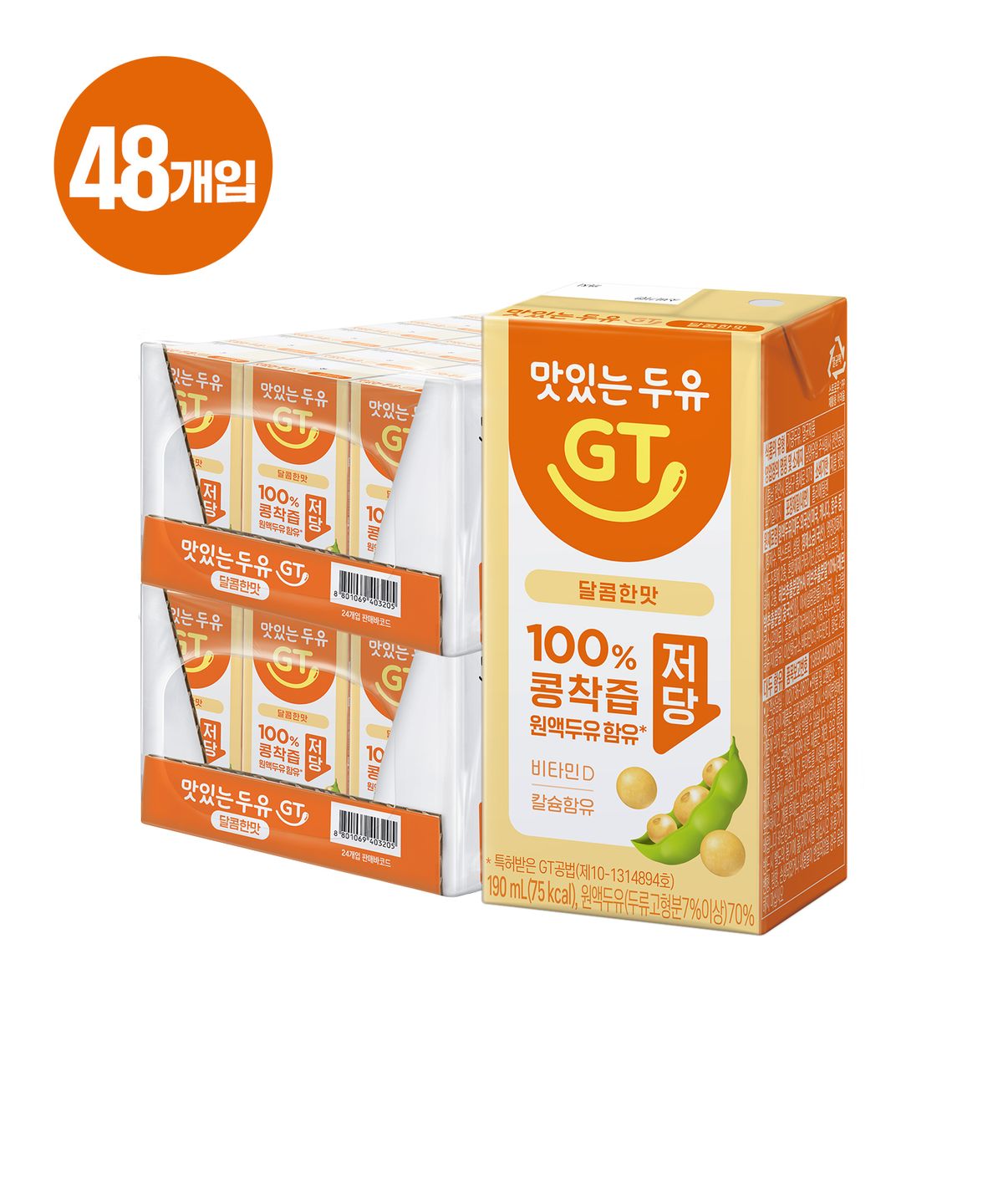 남양유업(NAMYANG) [48개] 맛있는 두유 GT 달콤한맛 190ml