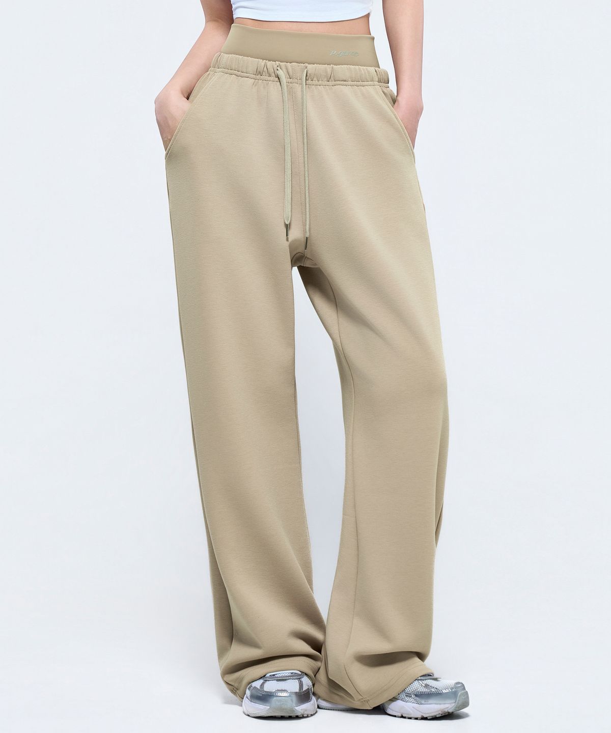 피지컬가먼츠(PHYSICAL GARMENTS) P5069 우먼 레이어드 와이드팬츠 [베이지]