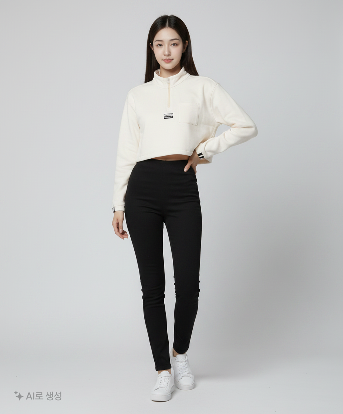 아디다스(ADIDAS) 크롭 스웨트 - 화이트 / FM2505 S
