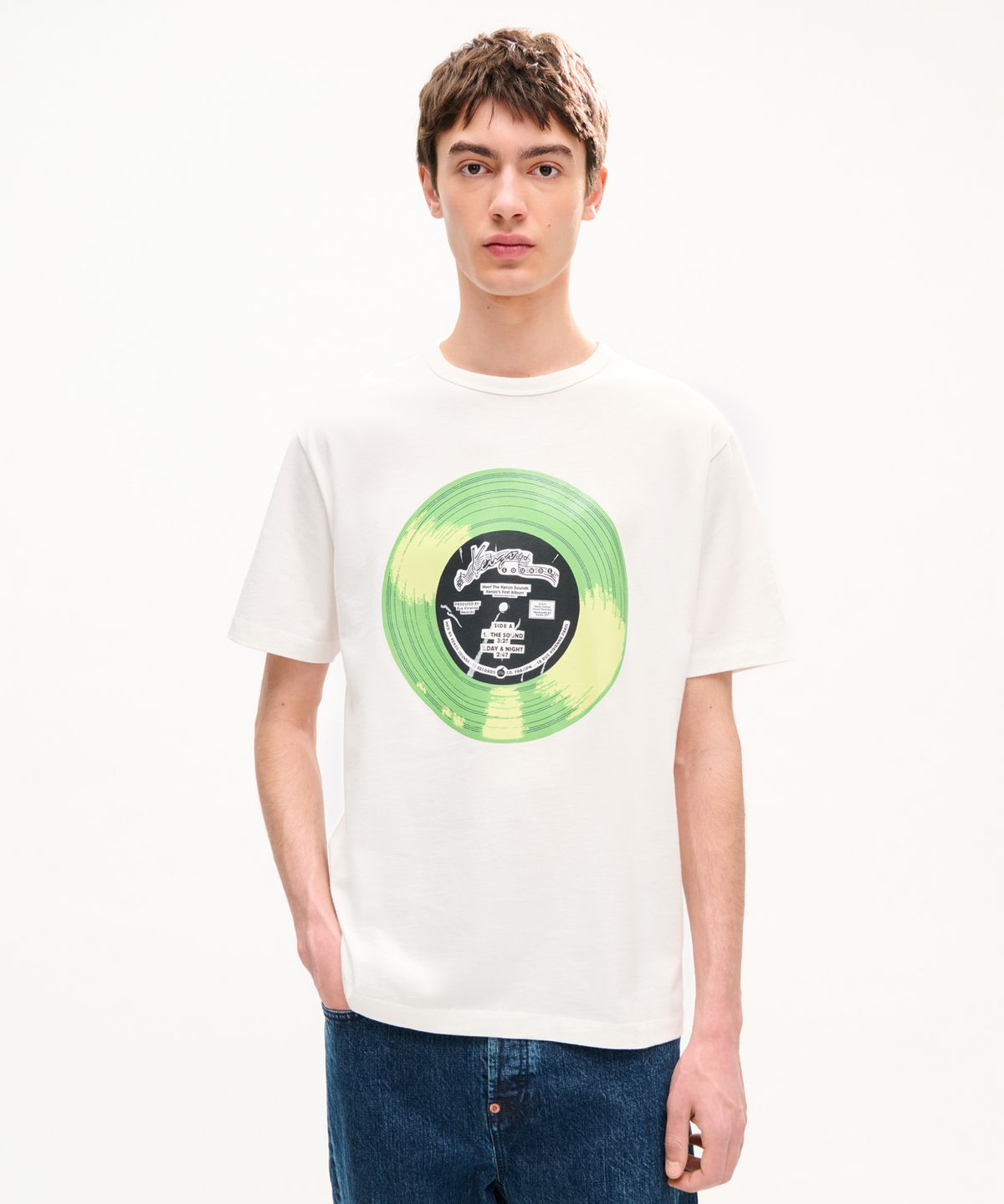 겐조(KENZO) 남성 하이써머 겐조 사운드 클래식 티셔츠_K263AMTH03WHX