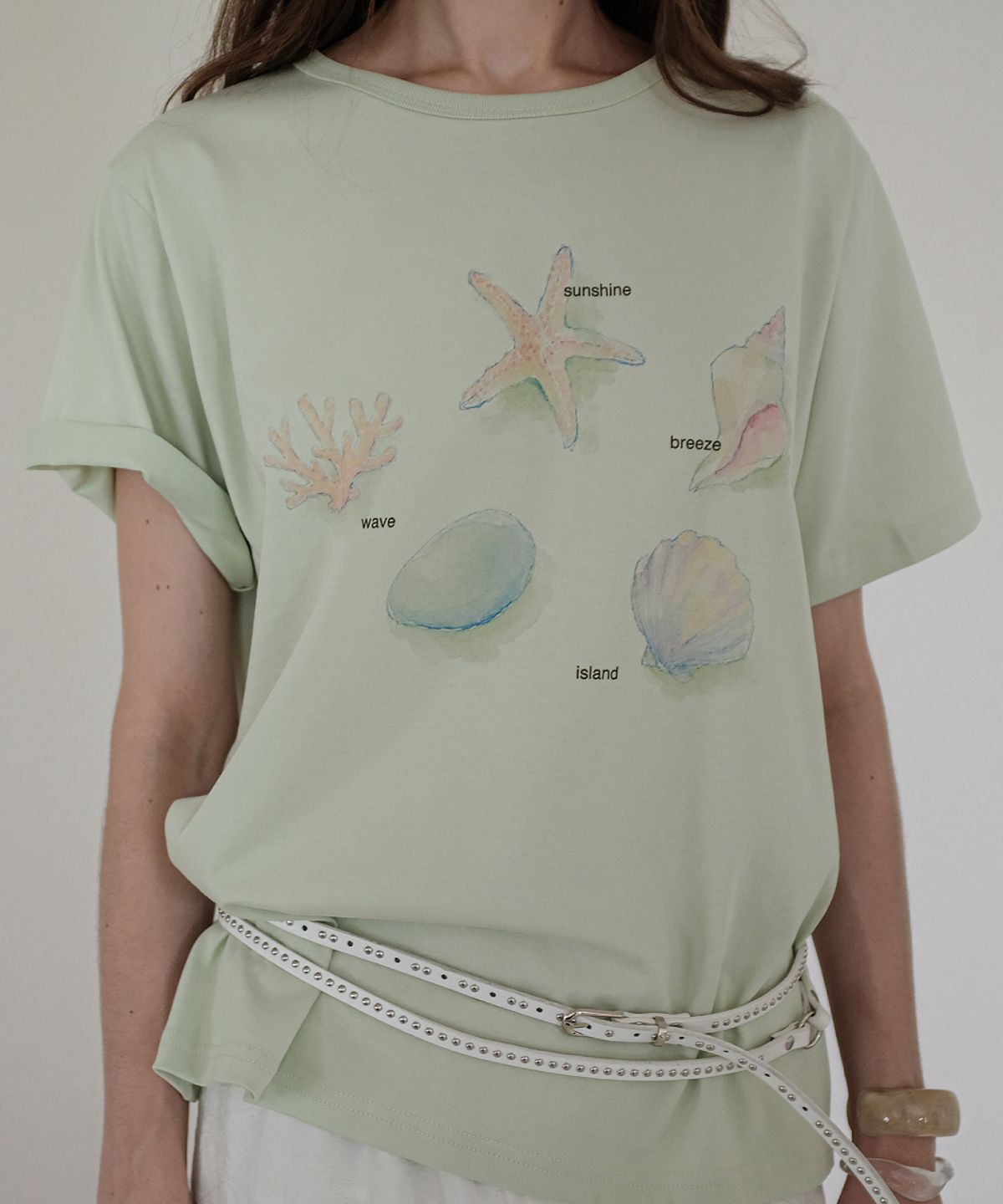 토아베(TOAVE) Sea Life Graphic T-Shirt (Mint)