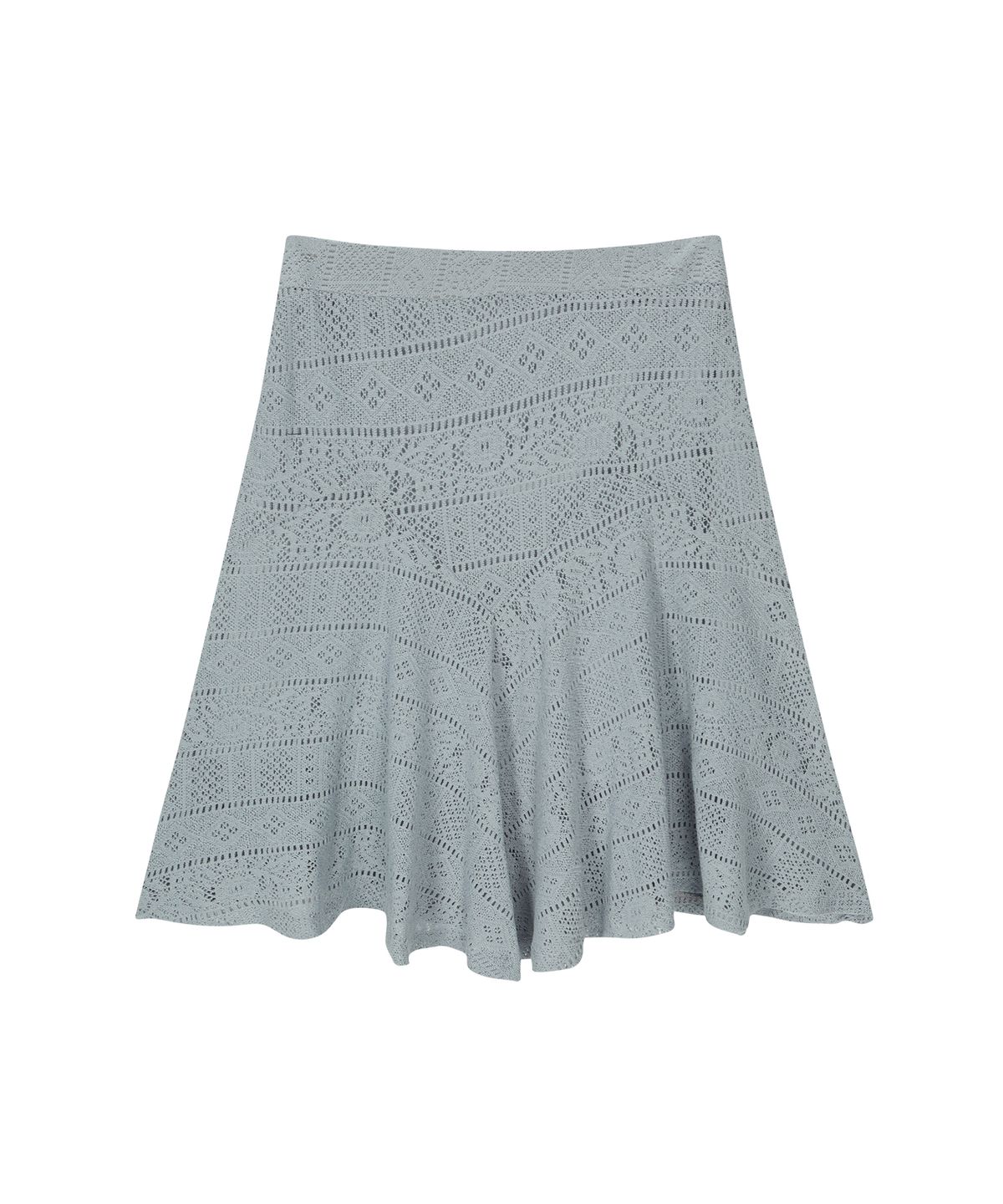 애즈온(ASON) WAVY LACE MIDI SKIRT / LIGHT BLUE