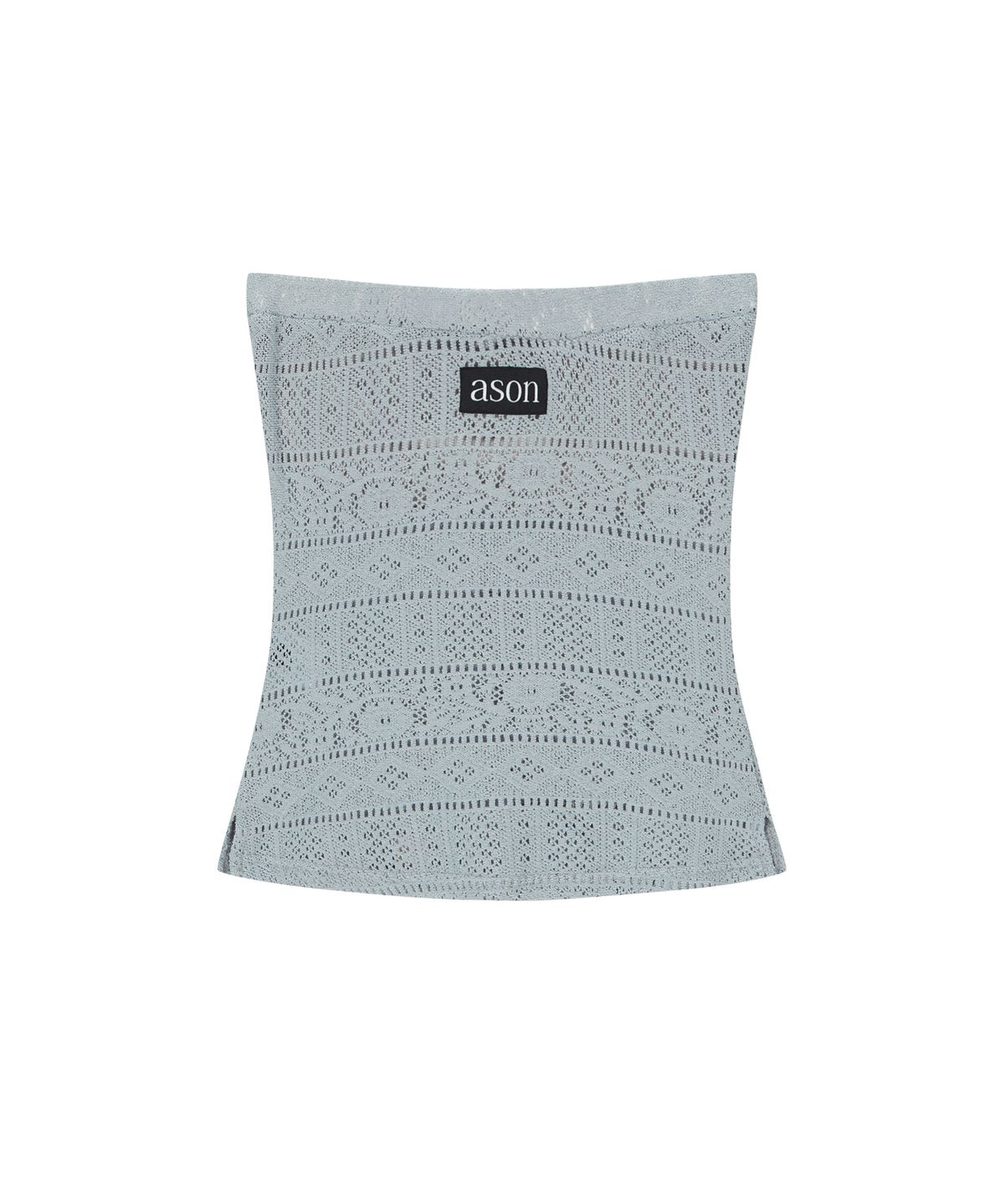 애즈온(ASON) WAVY LACE TOP / LIGHT BLUE