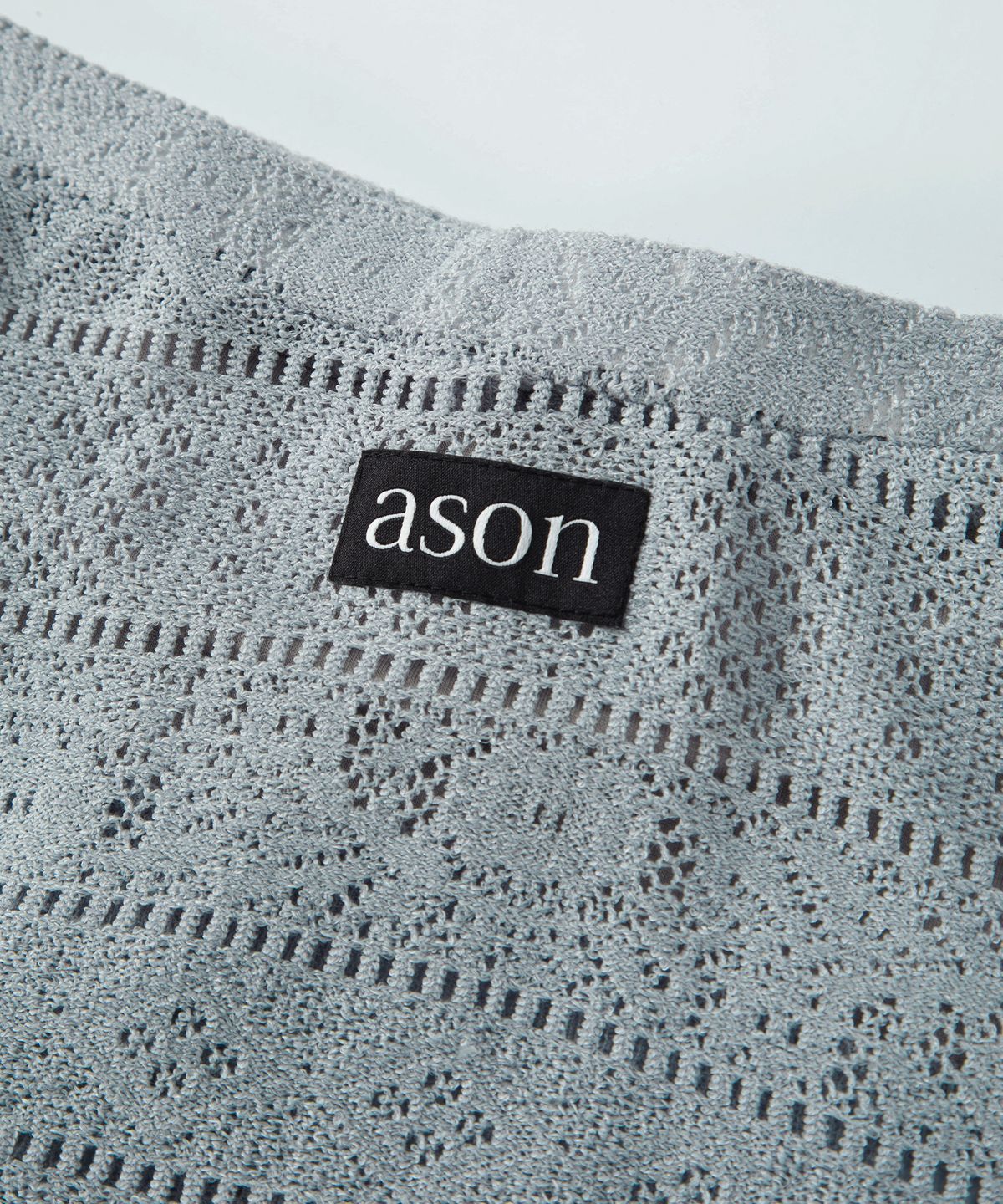 애즈온(ASON) WAVY LACE TOP / LIGHT BLUE