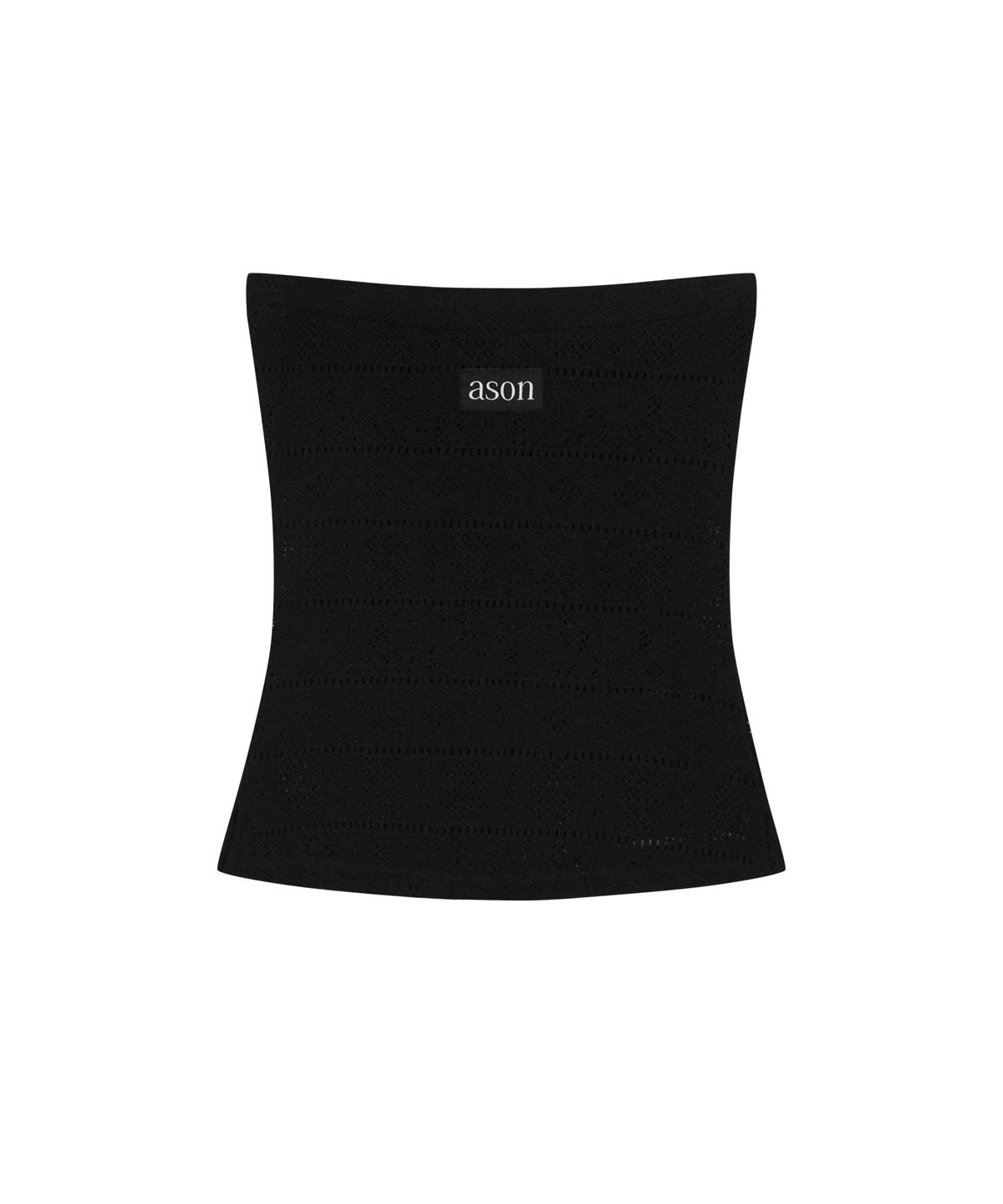 애즈온(ASON) WAVY LACE TOP / BLACK