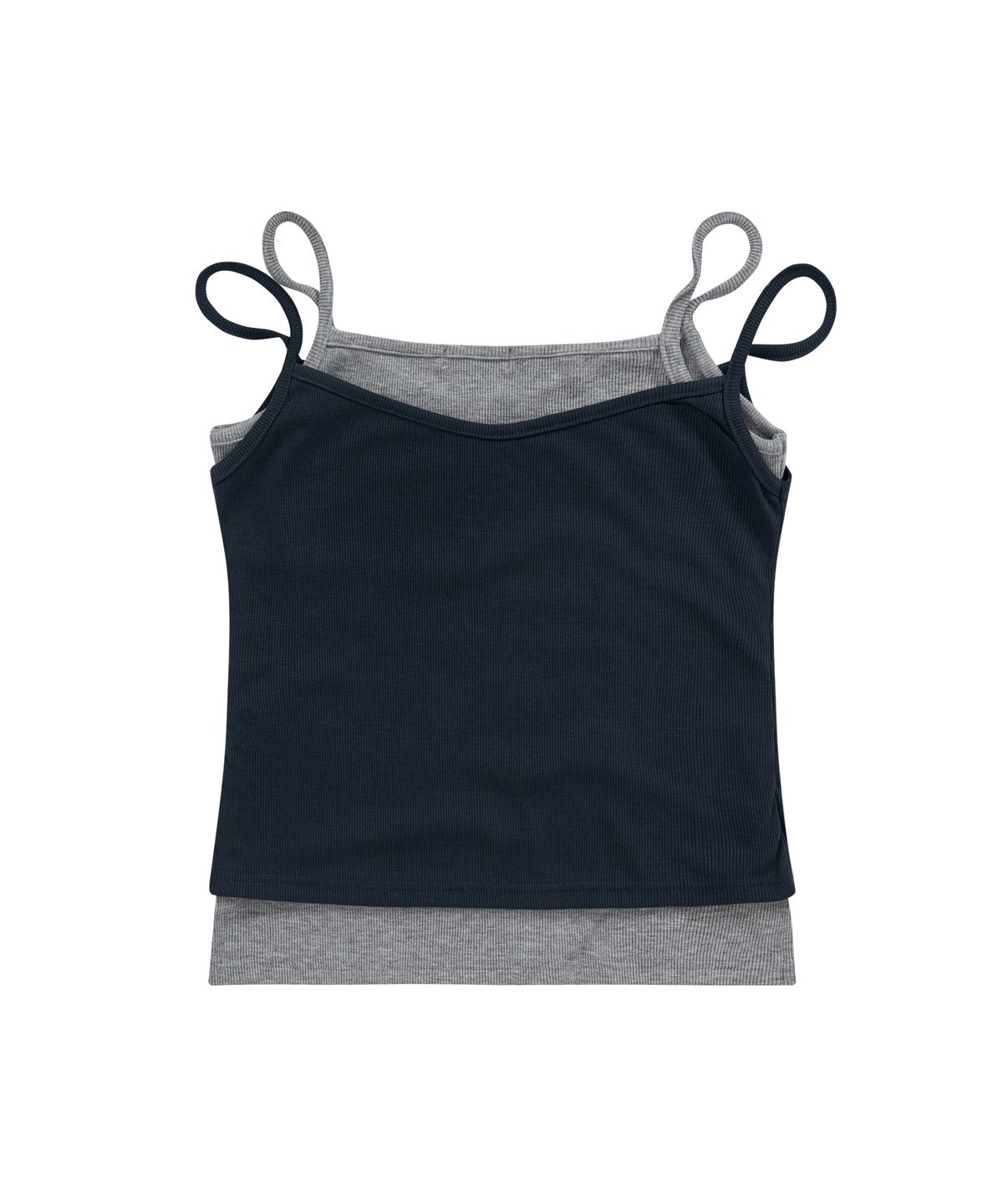 애즈온(ASON) SLIT LAYERED SLEEVELESS / NAVY