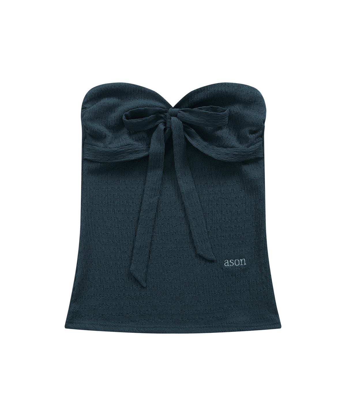 애즈온(ASON) COVE RIBBON TOP / BLUE GREEN