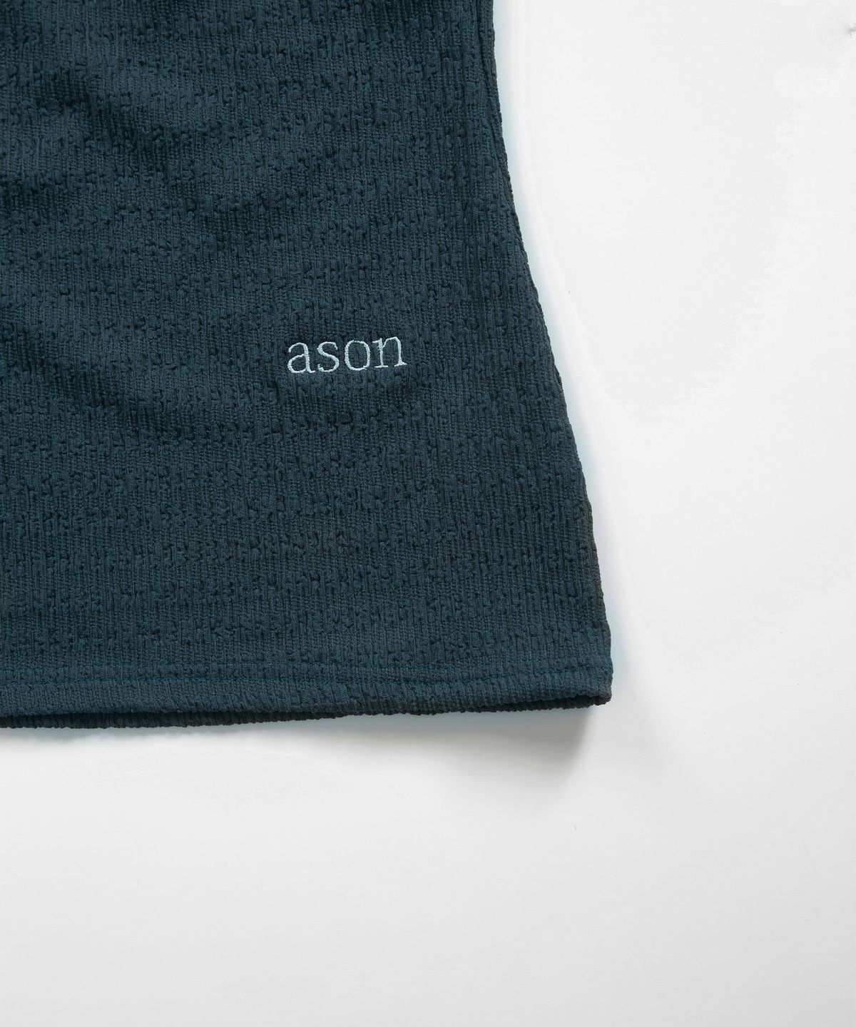 애즈온(ASON) COVE RIBBON TOP / BLUE GREEN
