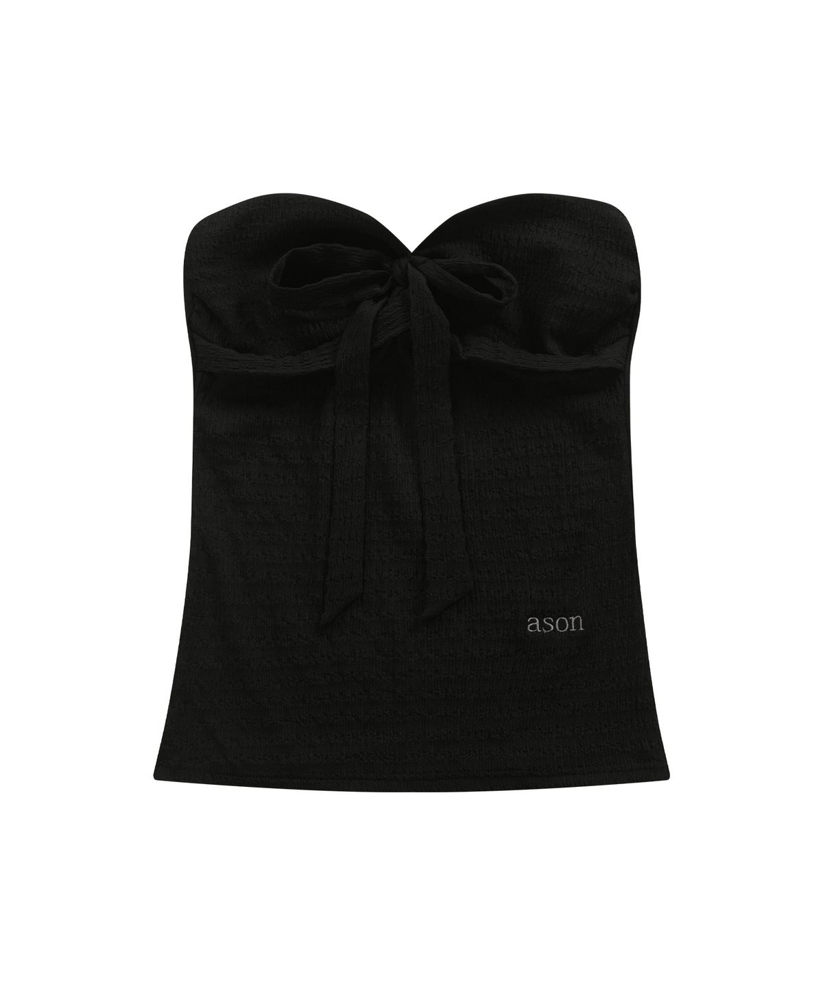 애즈온(ASON) COVE RIBBON TOP / BLACK
