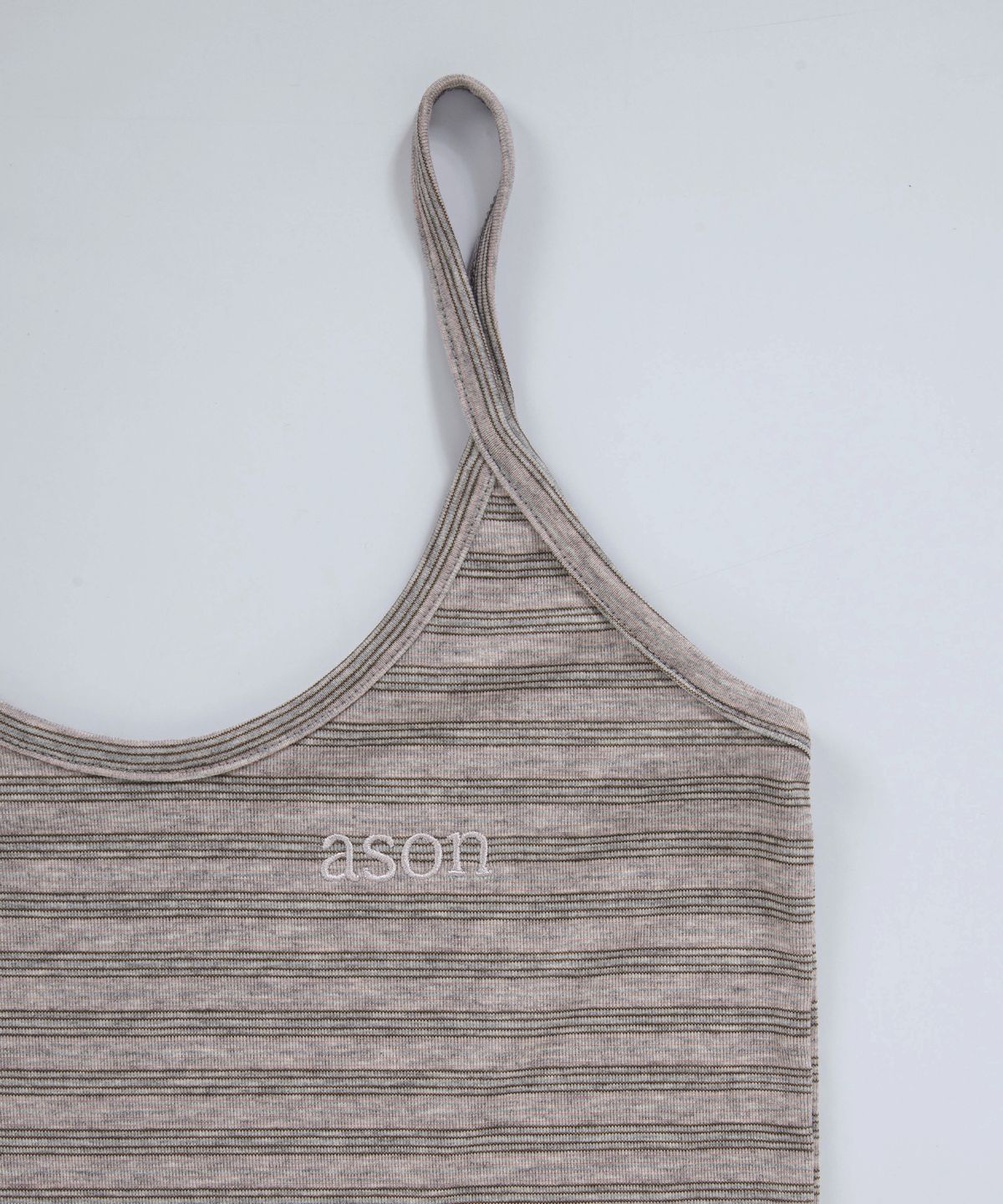 애즈온(ASON) SHELL STRIPE SLEEVELESS / PINK
