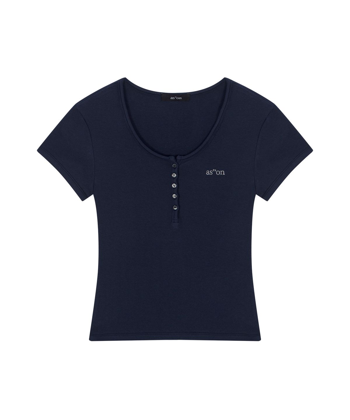 애즈온(ASON) EVER BUTTON TEE / NAVY