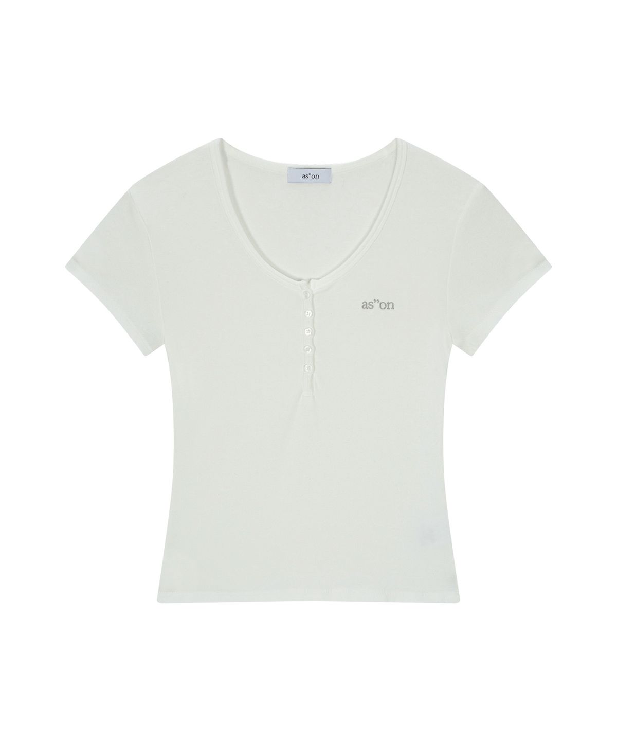 애즈온(ASON) EVER BUTTON TEE / WHITE