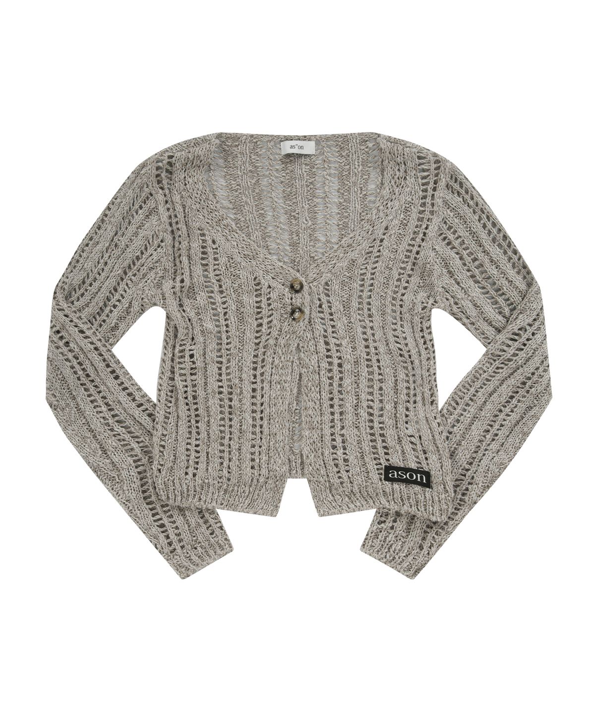 애즈온(ASON) PALE NET CARDIGAN / BEIGE