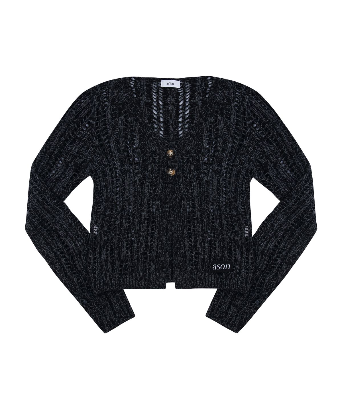 애즈온(ASON) PALE NET CARDIGAN / BLACK