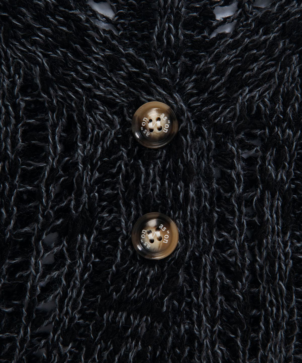 애즈온(ASON) PALE NET CARDIGAN / BLACK