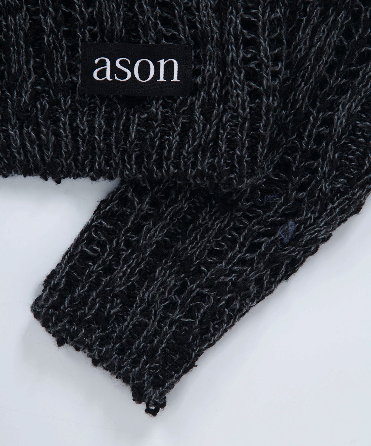 애즈온(ASON) PALE NET CARDIGAN / BLACK