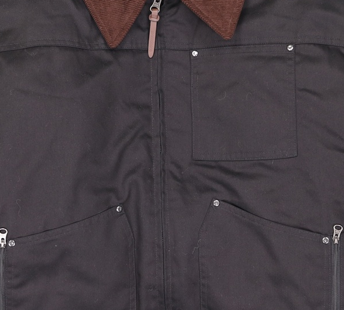세컨모놀로그(SECONDMONO) Cotton Twill Carpenter Pocket Work Padding [BLACK]_SEJP012BLACK L