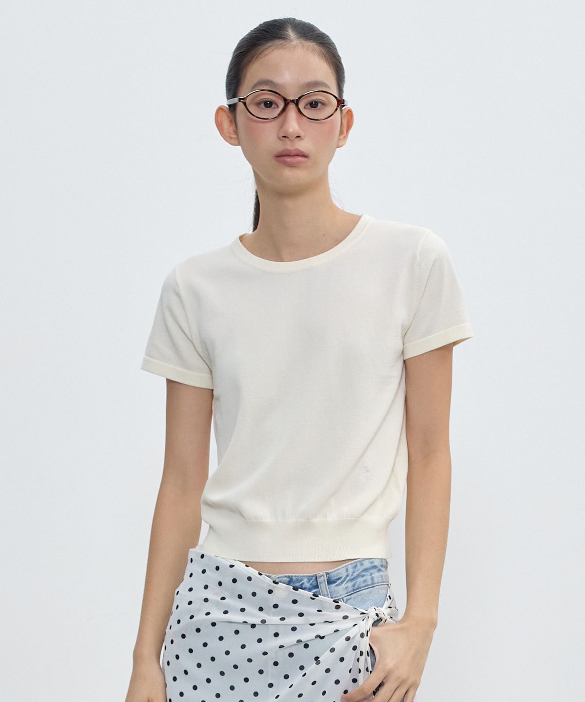 시티브리즈(CITYBREEZE) 워셔블 라운드넥 반팔 니트_6COLORS