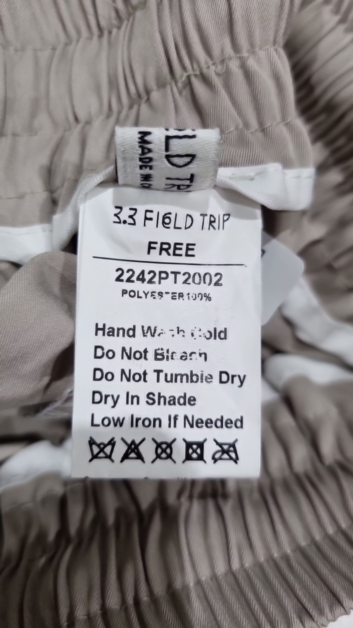 3.3 필드트립(3.3 FIELD TRIP) 코튼 팬츠 FREE