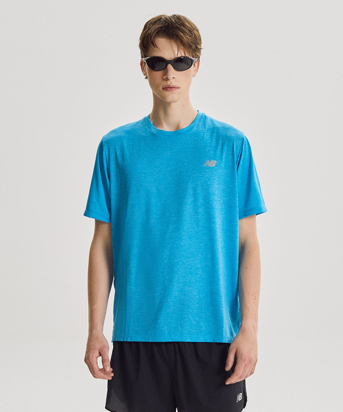 뉴발란스(NEW BALANCE) NBNEG36401 / MEN ATHLETIC 반팔티 (L/BLUE)