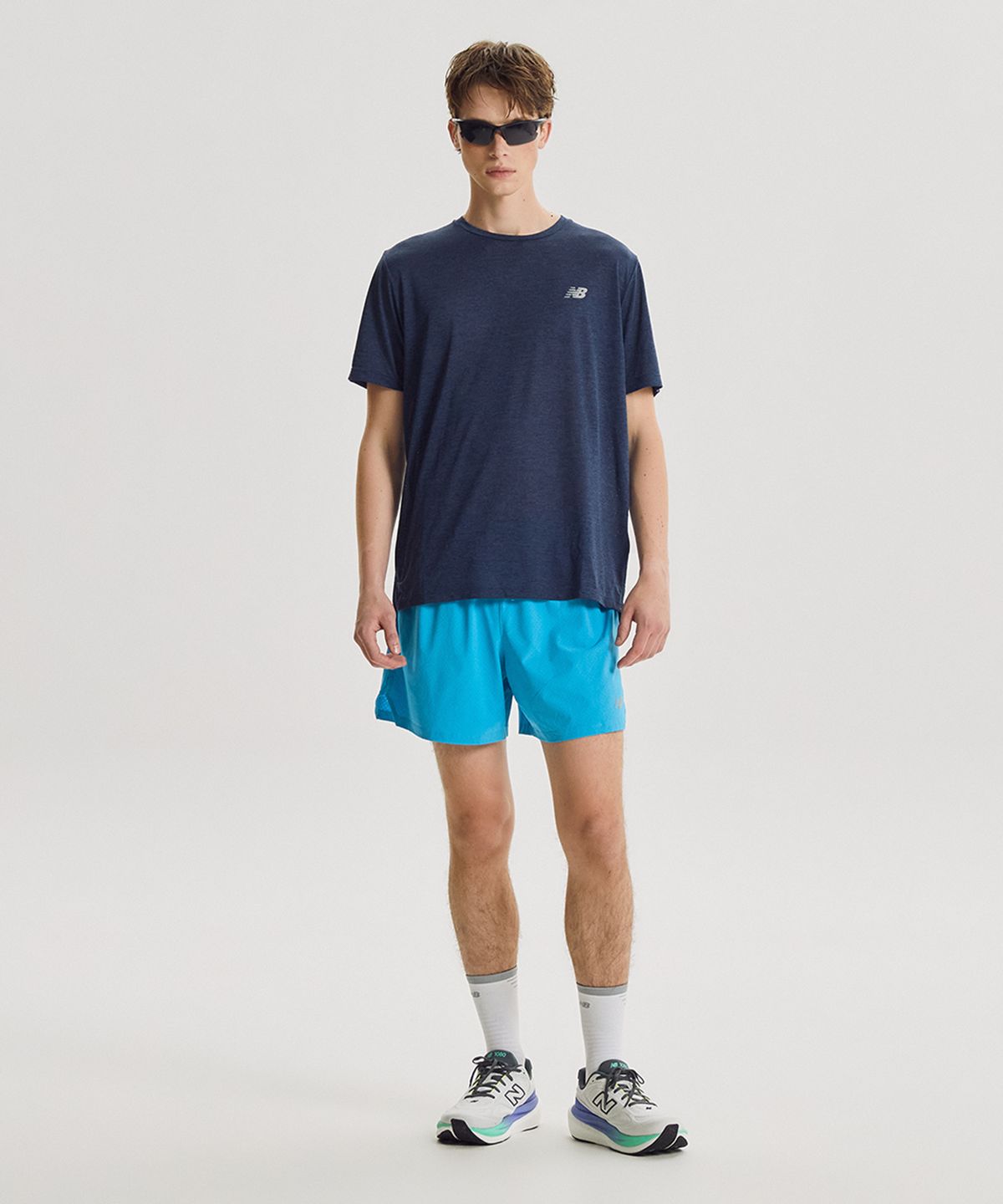뉴발란스(NEW BALANCE) NBNEG36401 / MEN ATHLETIC 반팔티 (BLUE)
