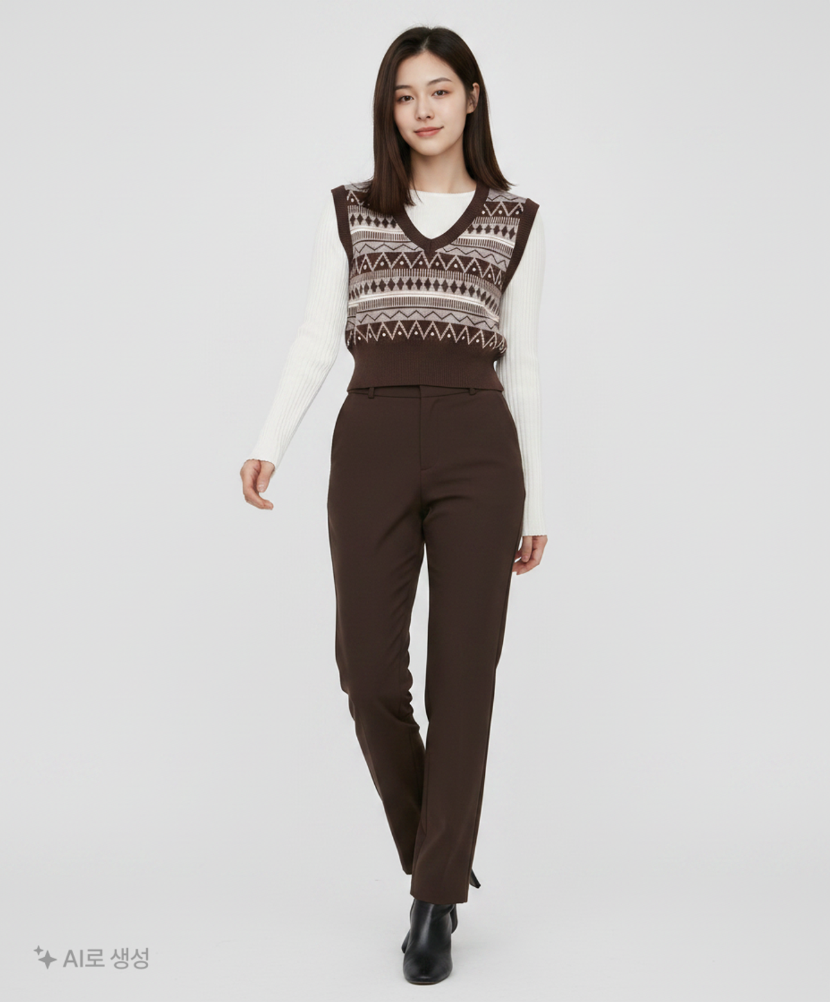 미쏘(MIXXO) 페어아일 니트조끼 MIWVKCT48T S