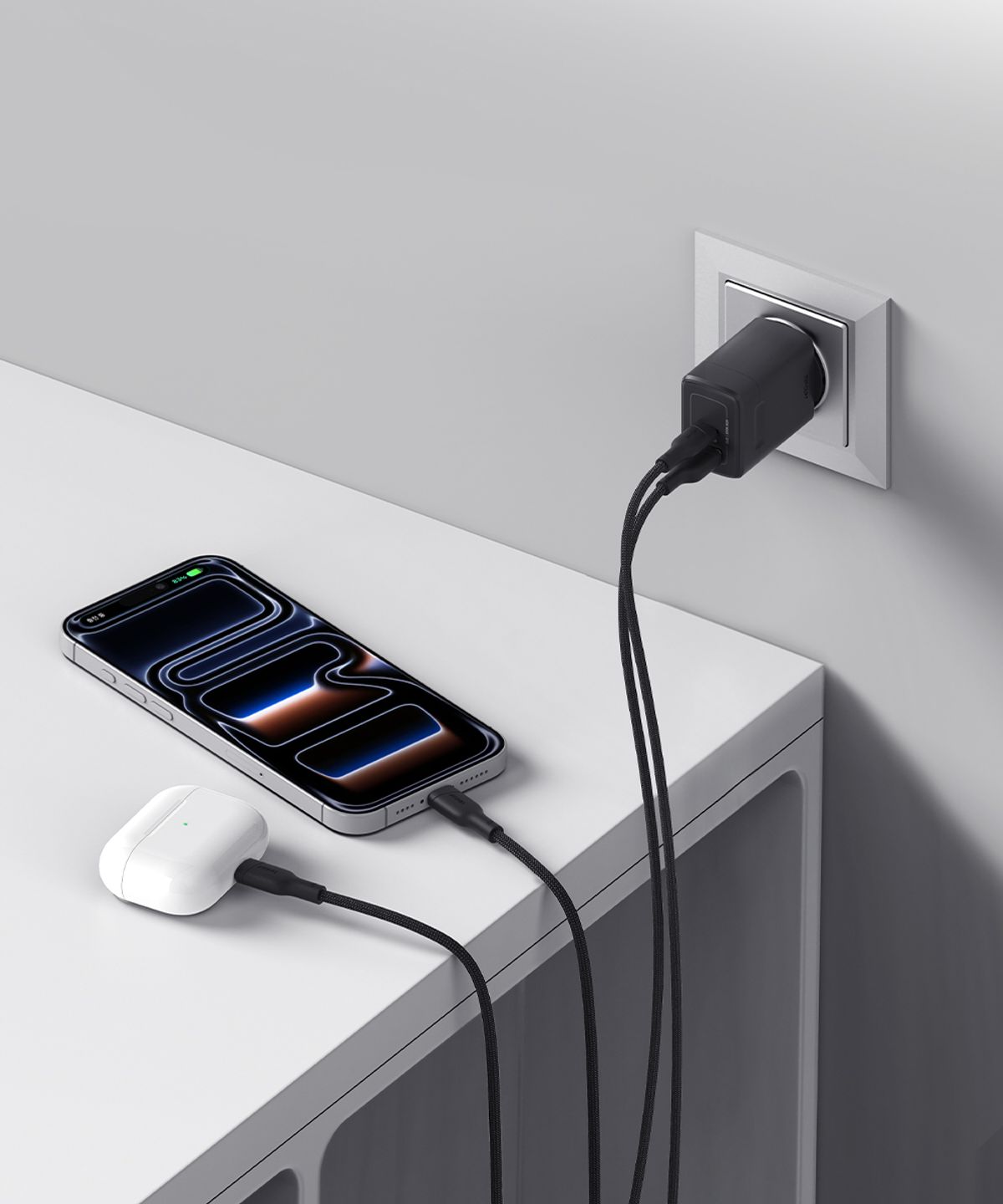 아트뮤(ARTMU) USB PD 45W PPS GaN 접지 듀얼 초고속 충전기 GB452 블랙