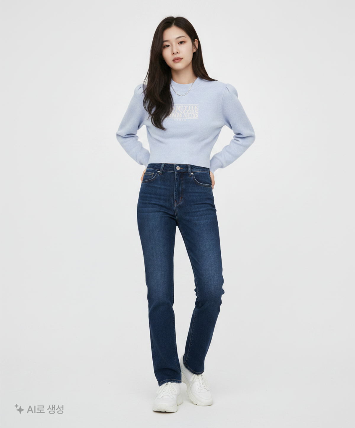 마리떼 프랑소와 저버(MARITHÉ + FRANҪOIS GIRBAUD) F/W W CLASSIC LOGO CROP KNIT sky blue os