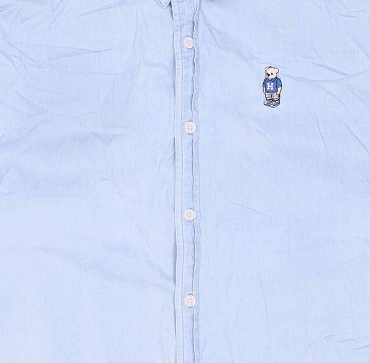 행텐(HANG TEN) 남성 자수 데님 베이직 셔츠_212(10470-020-412-10) XL