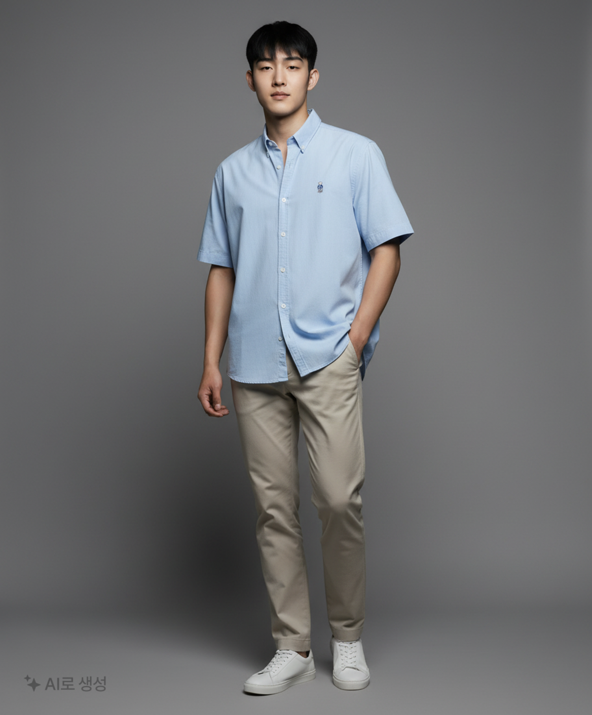 행텐(HANG TEN) 남성 자수 데님 베이직 셔츠_212(10470-020-412-10) XL