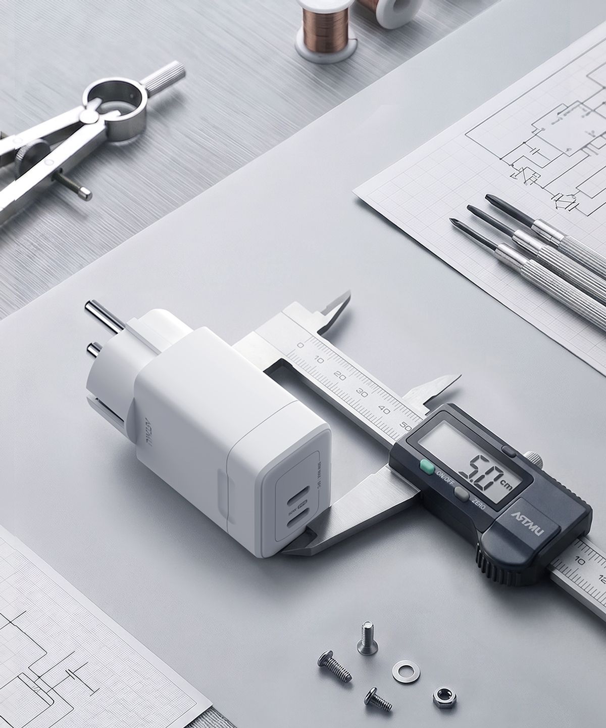 아트뮤(ARTMU) USB PD 50W PPS GaN 접지 듀얼 초고속 충전기 GB502 블랙