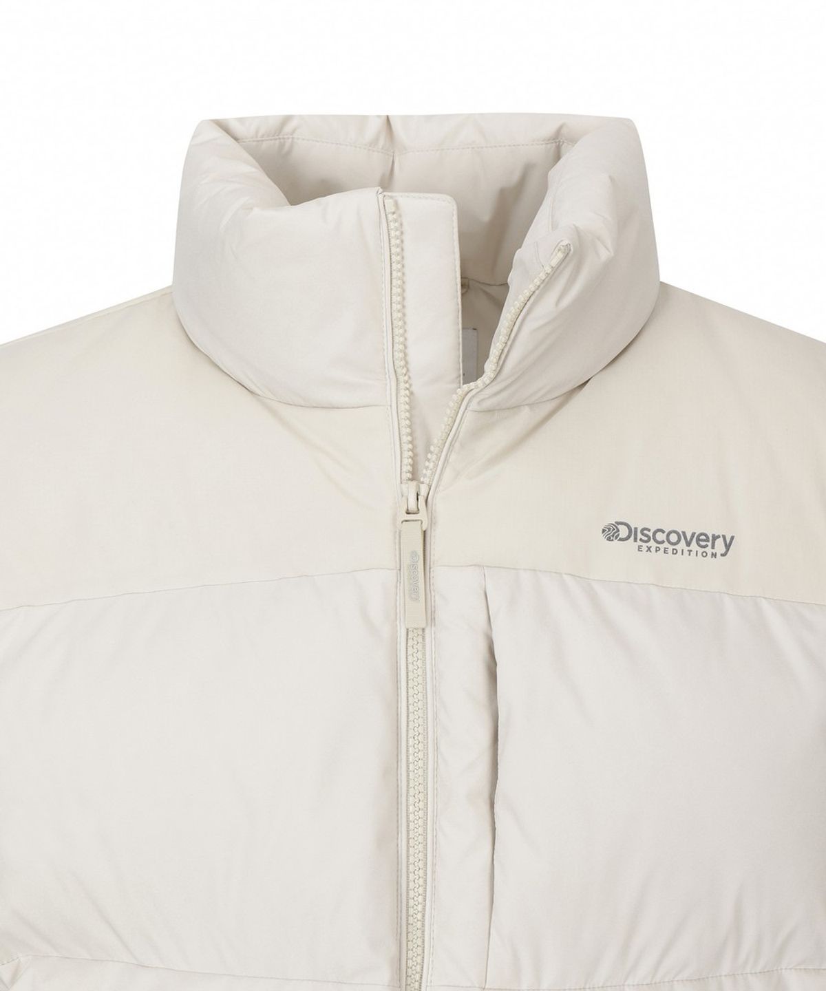 디스커버리 익스페디션(DISCOVERY EXPEDITION) 유니 반슬리 다운 숏패딩 (IVORY)