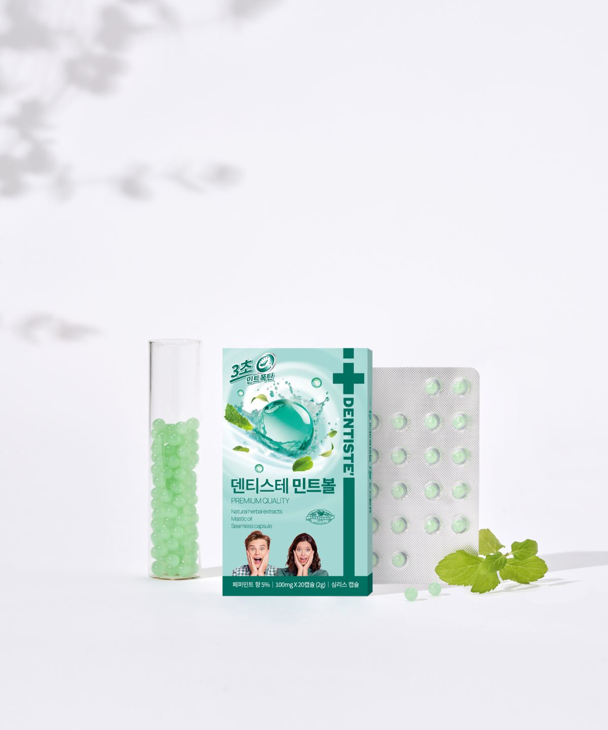 덴티스테(DENTISTE) 쿨 민트 마우스 스프레이 3ml 3개 + 브레스스프레이 15ml + 민트볼