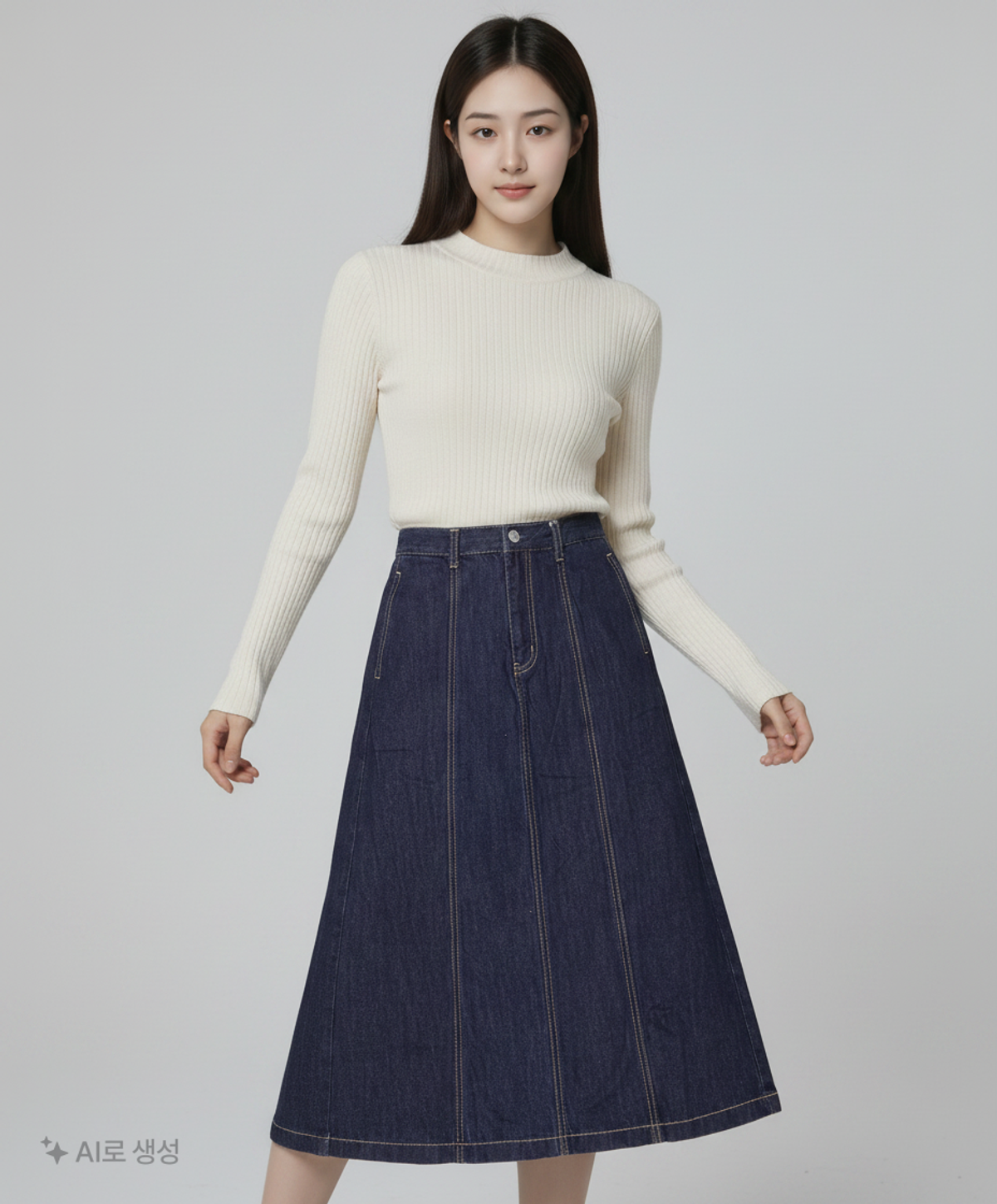 미쏘(MIXXO) 롱 데님 스커트 MIWWHCT07J 24