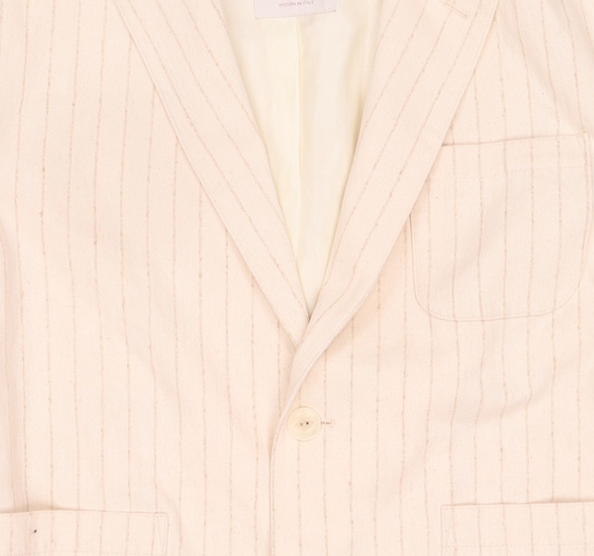 커스텀멜로우(CUSTOMELLOW) [black label] ivory stripes 3b jacket (set-up)_CLJAM24113IVX 100