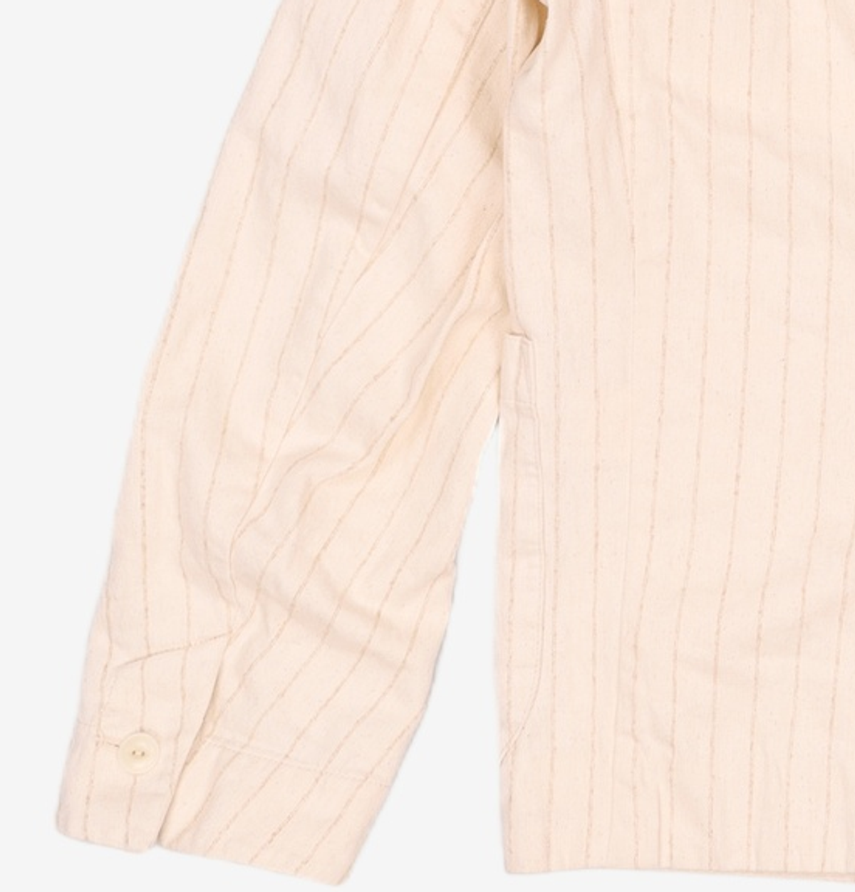 커스텀멜로우(CUSTOMELLOW) [black label] ivory stripes 3b jacket (set-up)_CLJAM24113IVX 100