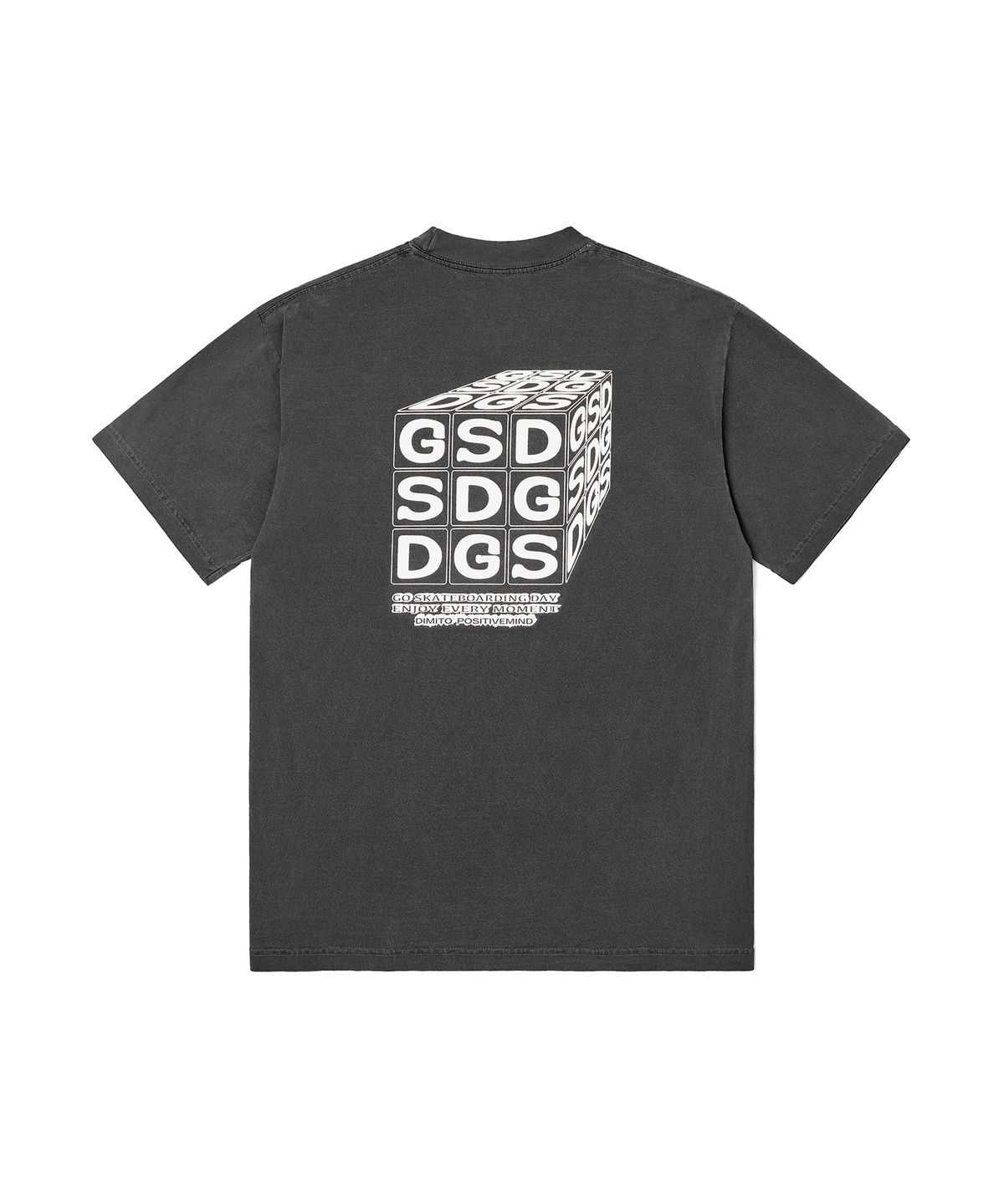 디미토(DIMITO) GSDMT CUBE WORK SSV GD 6.5OZ TEE VINTAGE BLACK