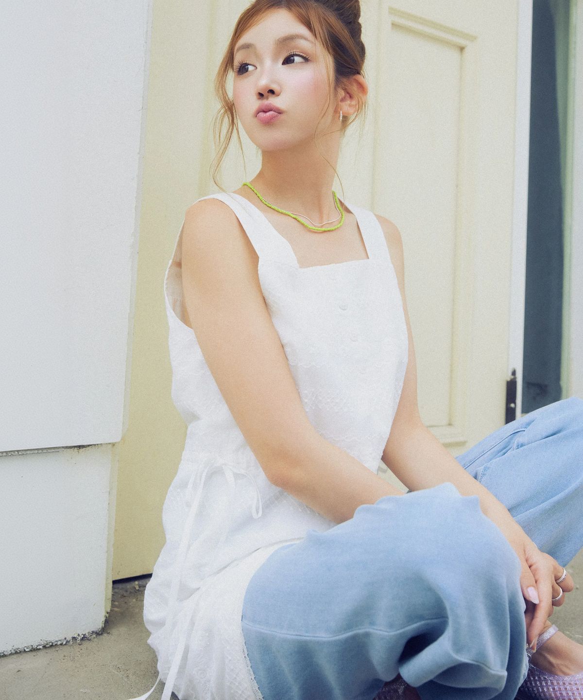 로엠(ROEM) 자수 레이스 뷔스티에 원피스 RMOWG37RT2