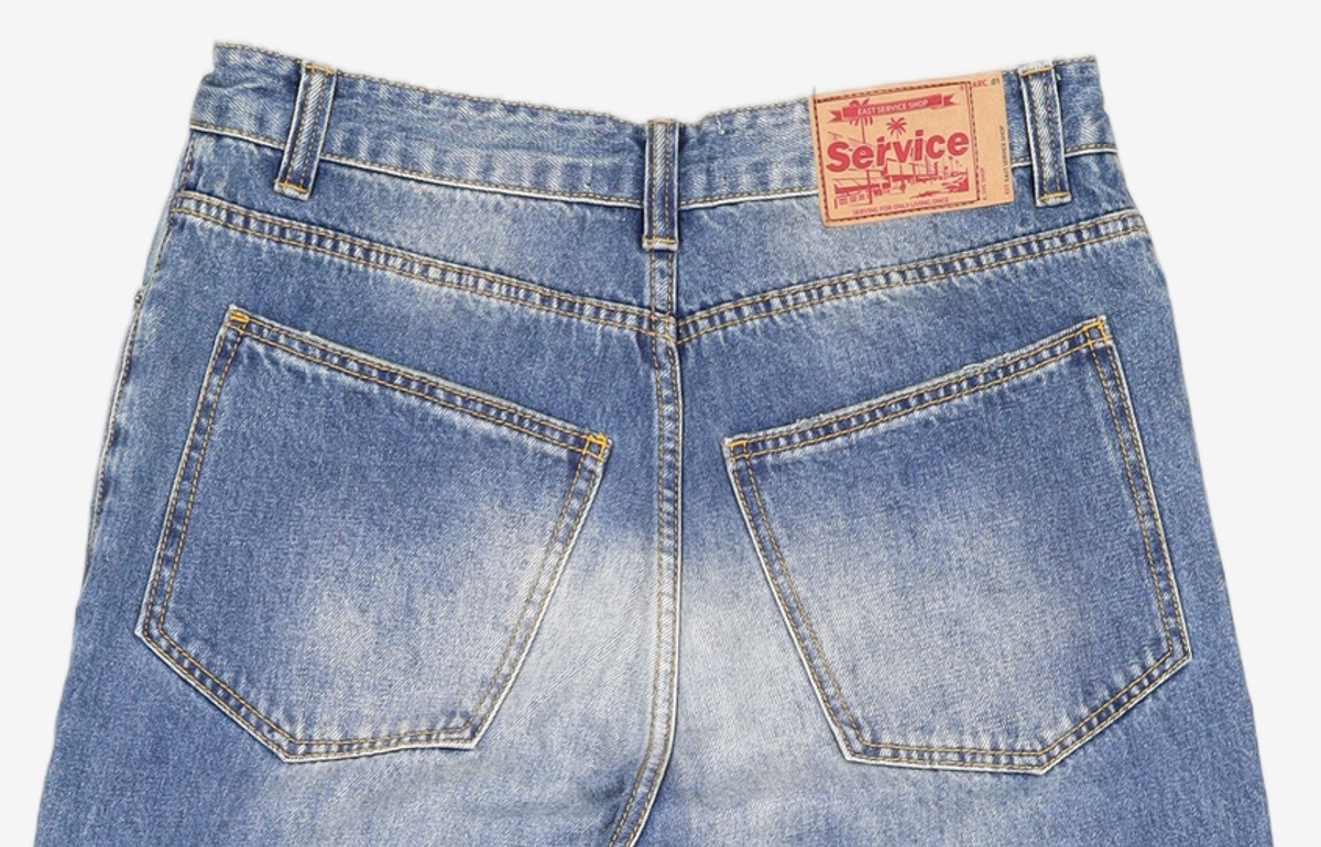 이스트서비스샵(eastserviceshop) Cat Brush Washing Denim Pants - M/Blue 48