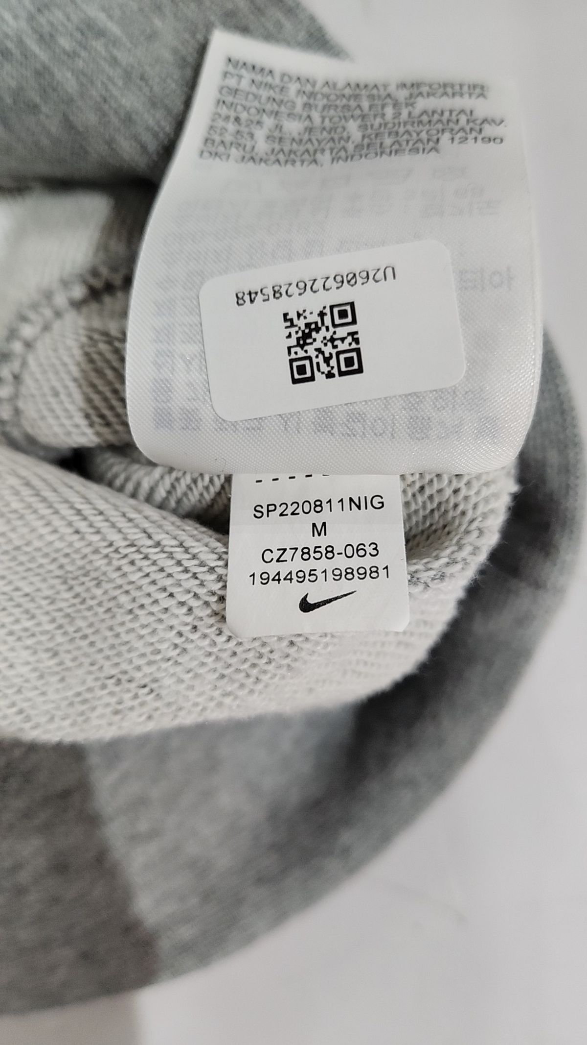 나이키(NIKE) 스포츠웨어 클럽 풀오버 후디 M - 다크 그레이 헤더:매트 실버:화이트 / CZ7858-063 M