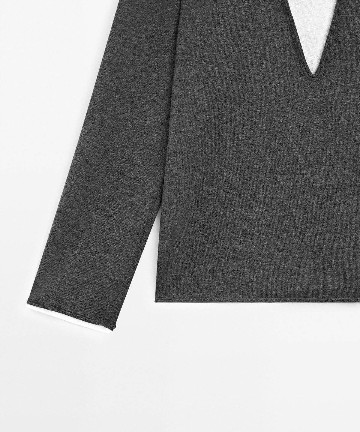 마시모두띠(MASSIMO DUTTI) 코튼 블렌드 콤비 니트 스웨터