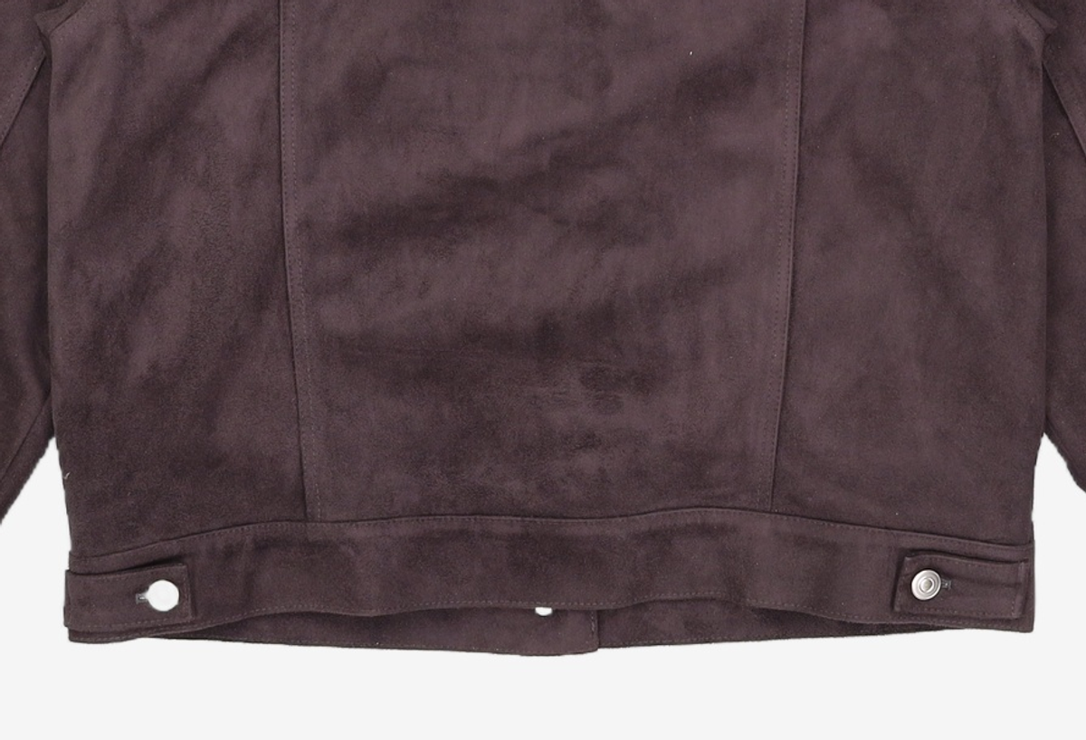 르(LE) faux suede trucker jacket (charcoal) FREE