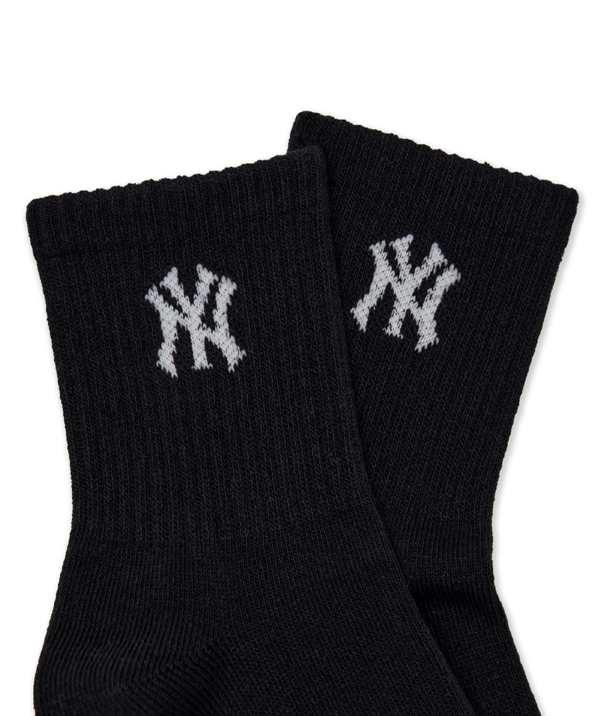 엠엘비 키즈(MLB KIDS) 나노로고 반목 양말 세트(3번들) NY (Black)