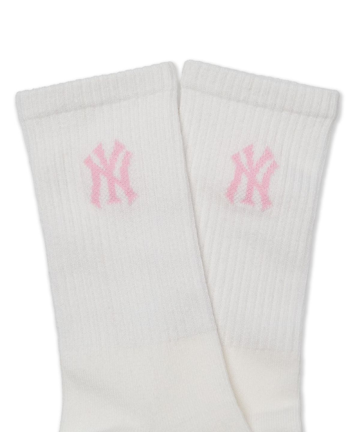 엠엘비 키즈(MLB KIDS) 베이직 로고 크루 양말 세트(5번들) NY (Pink)